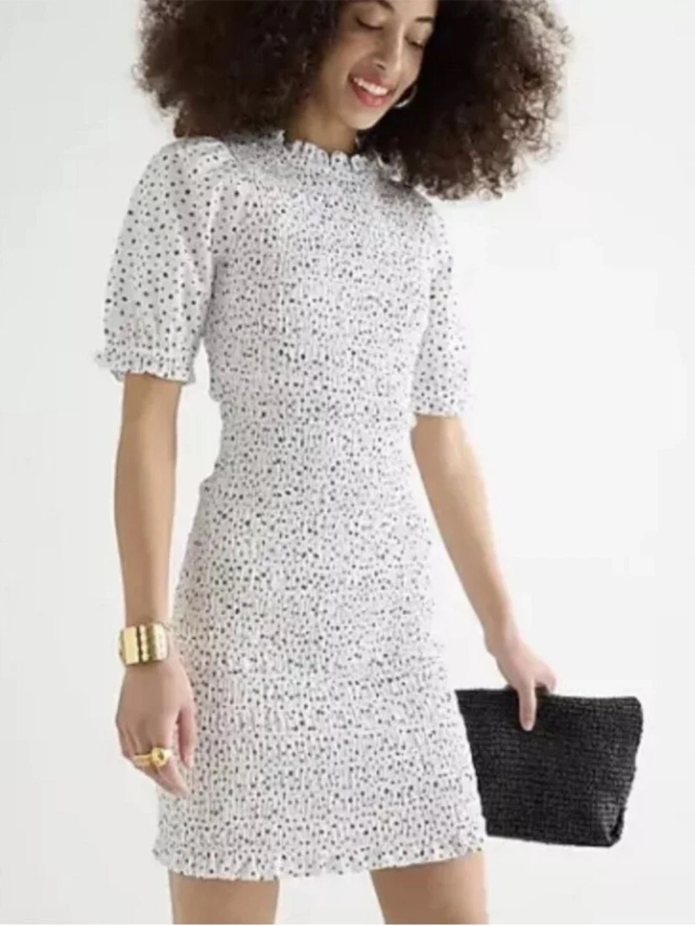 J. Crew | Puff Sleeve Smocked Mini Dress